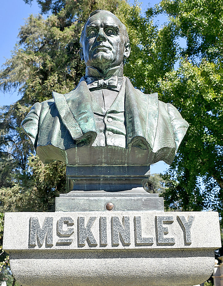 The McKinley bust in Smiley Park